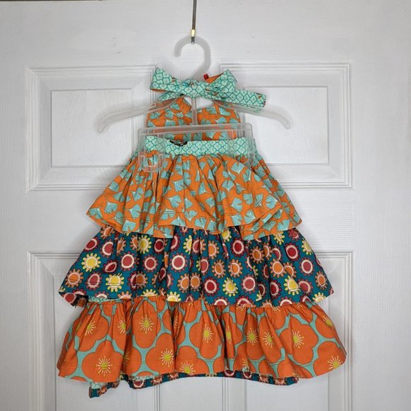 Jelly the Pug Pirate Ship Ruffle Halter Dress Size 2T - Picture 10 of 10